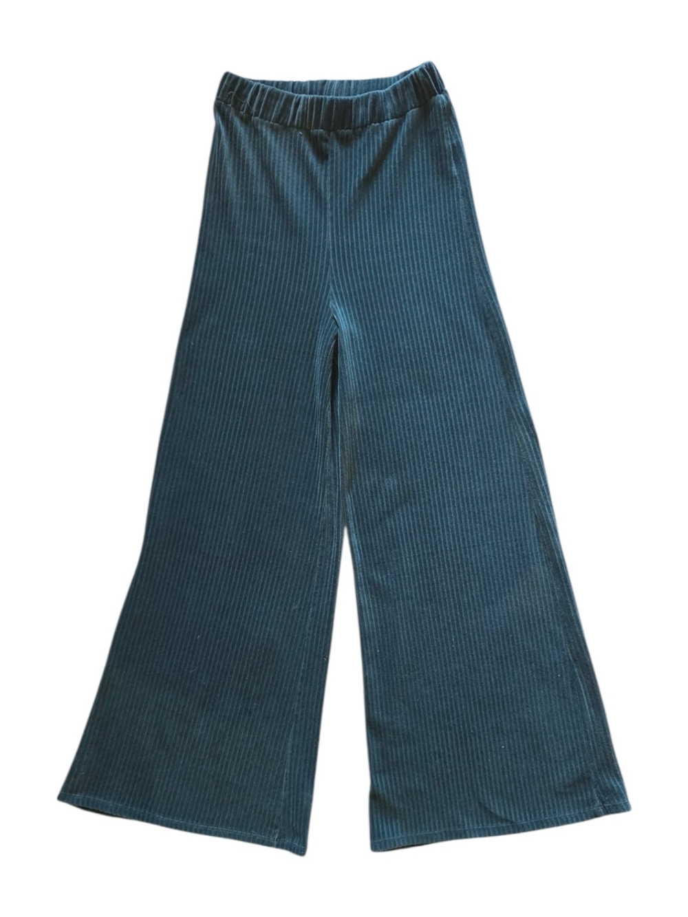Free People Forest Green Ribbed Corduroy Wide Leg Pants - Picture 2 of 7
